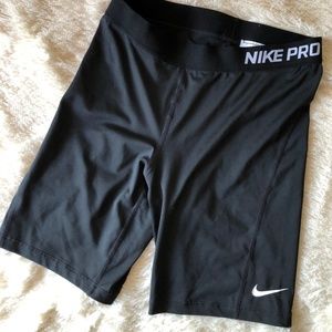 Black Nike Pro Compression Shorts 5" inseam